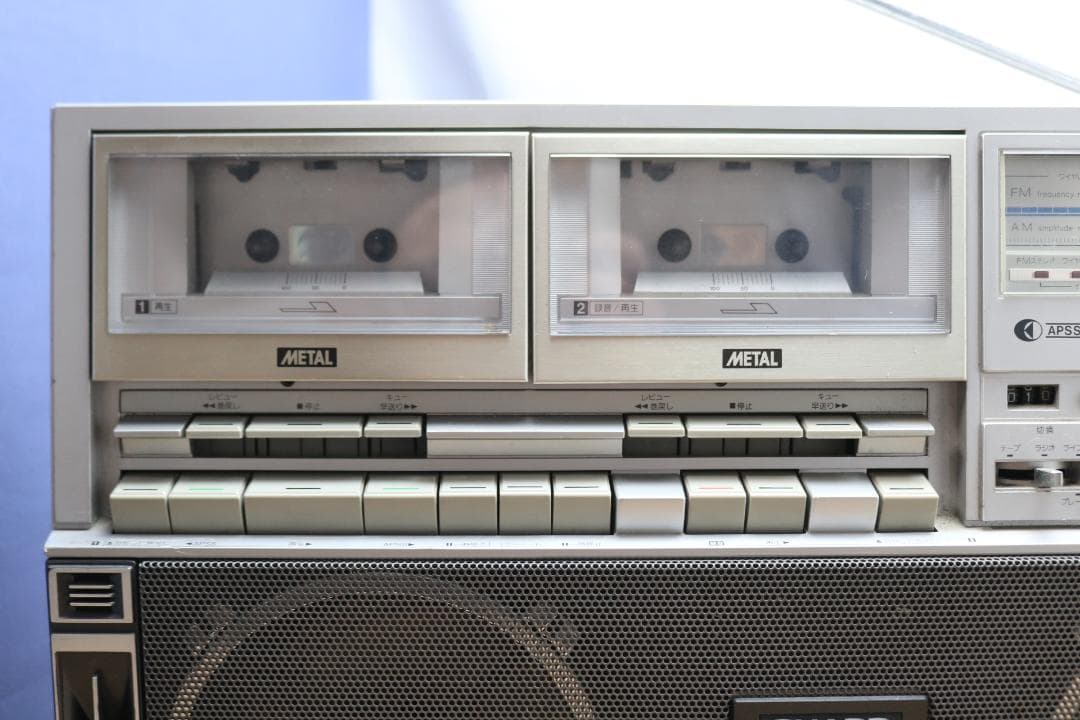 SHARP GF-818ST Wラジカセ レトロジャンク品