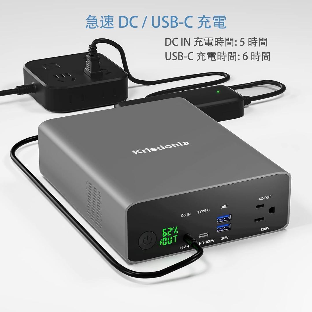 ✨ポータブル電源 AC出力対応 モバイルバッテリー 296Wh✨80000mAh