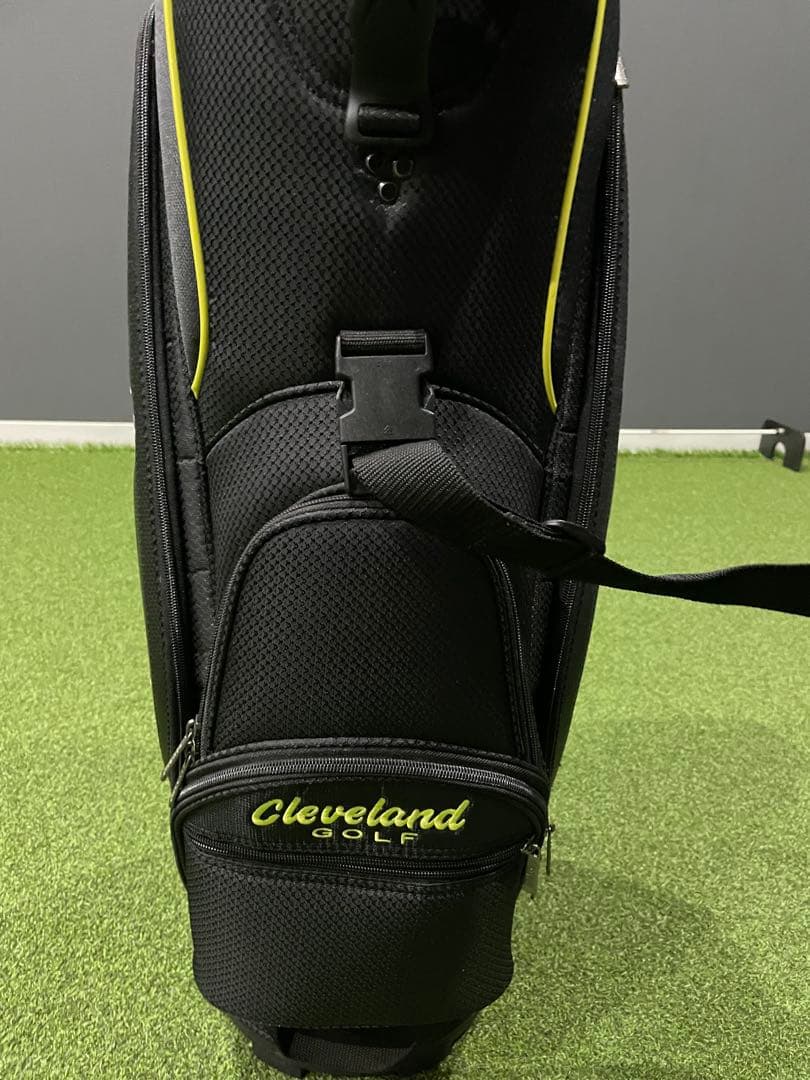 けん　Cleveland キャディバッグ 黒/黄