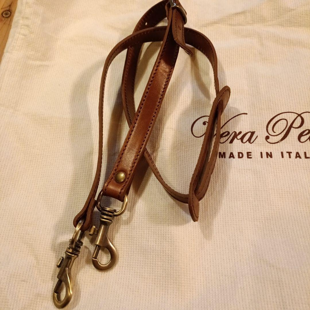 Vera Pelle レザー ビジネスバッグ ブラウン