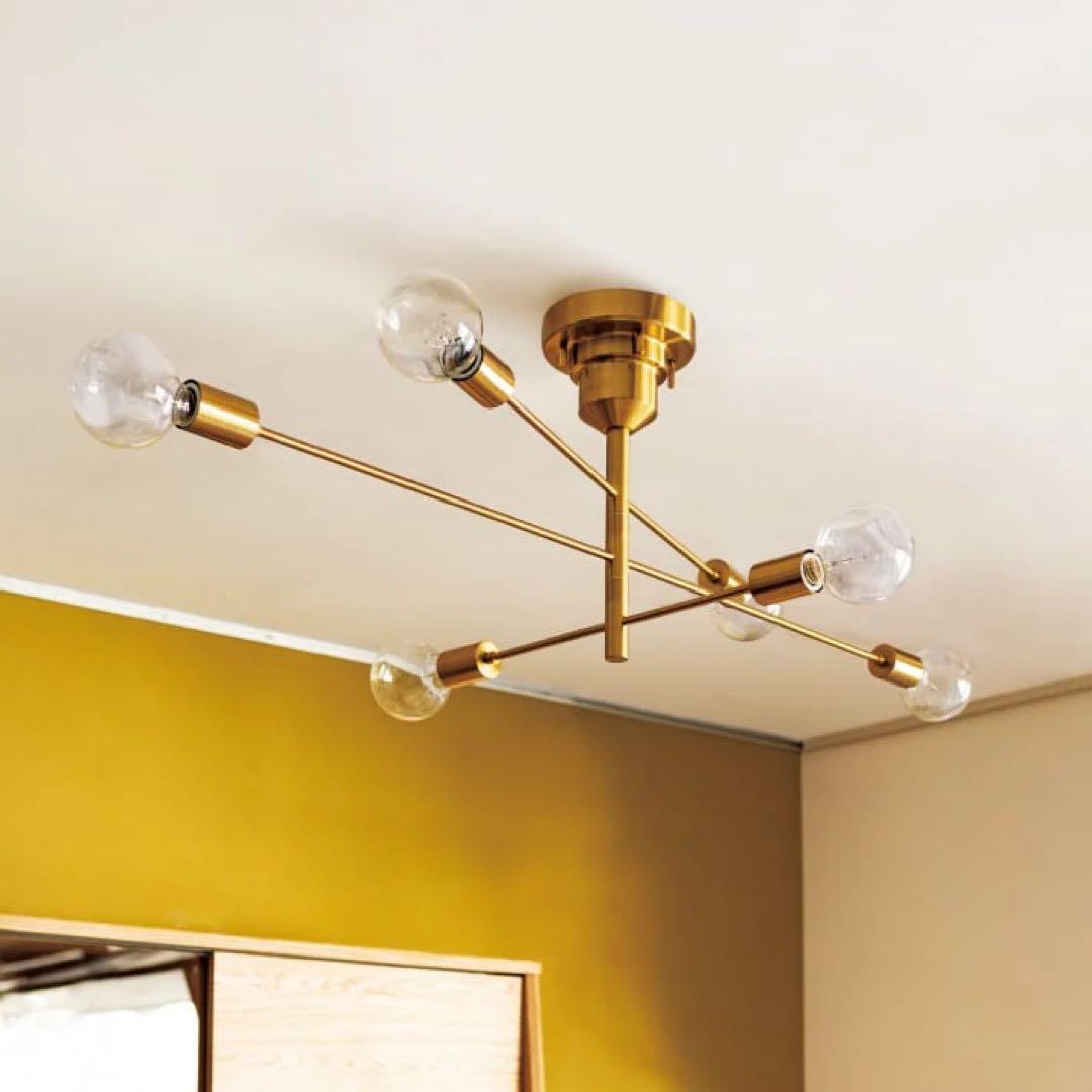 unico Astre (アストル) ゴールド 6灯 シーリングライト