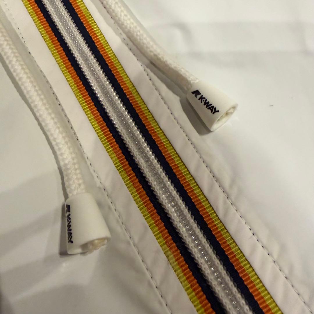 K-WAY リバーシブル　ホワイト　ネイビー　ナイロンジャケット　上杉柊平着用