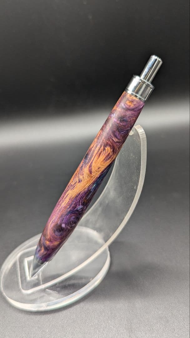 129ペン工房翌檜　スタビライズドウッドバーチバール　木軸シャーペン　ボールペン