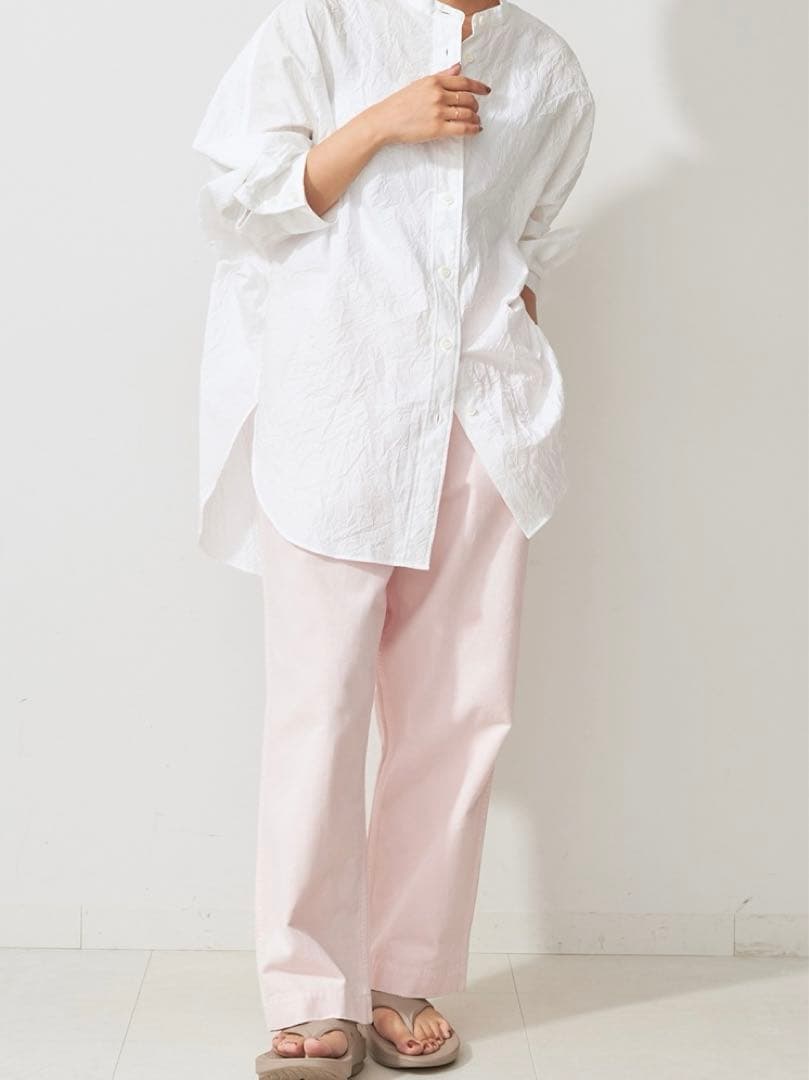 スピックアンドスパン　ピンク　チノパンツ　2024SS 春夏