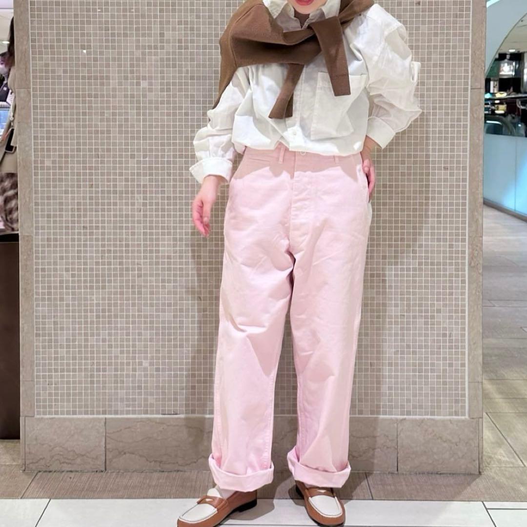 スピックアンドスパン　ピンク　チノパンツ　2024SS 春夏