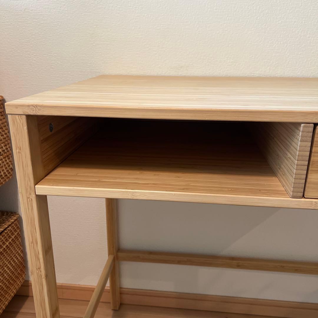IKEA イケア ノールドシーサ ドレッサー　机 竹製　※説明書、六角あり
