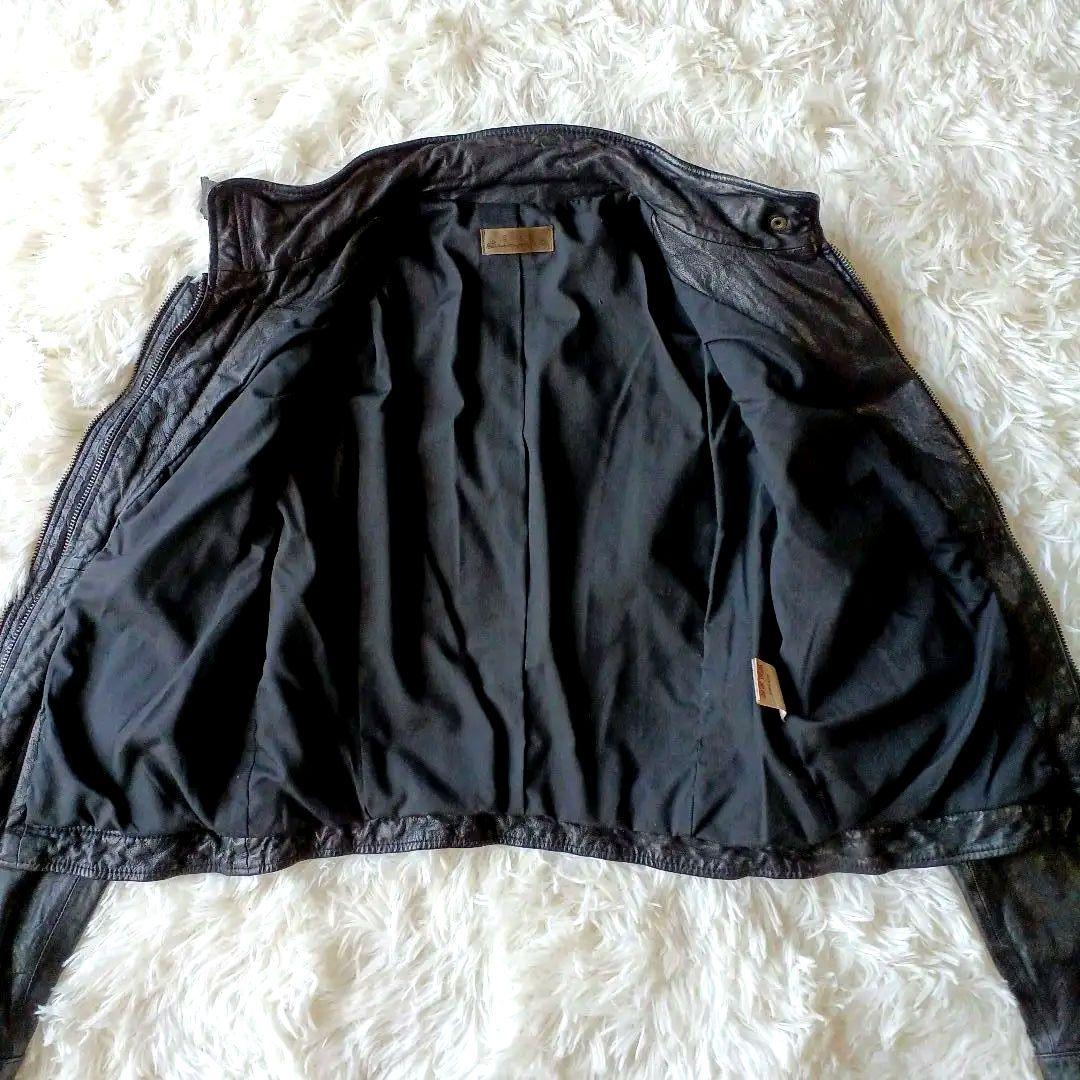 極美品☆goa ライダースジャケット ラムレザー ブラック FREE