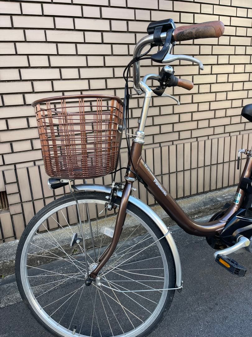 ブラウン 電動アシスト自転車 シティタイプ