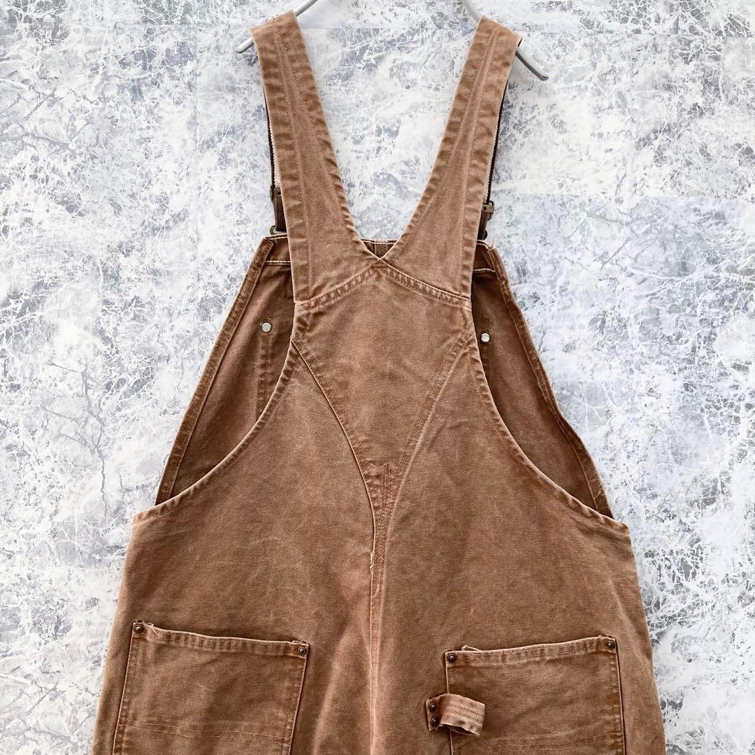 メキシコ製 カーハート 古着 ダック地 ダブルニー オーバーオール 極太 00s