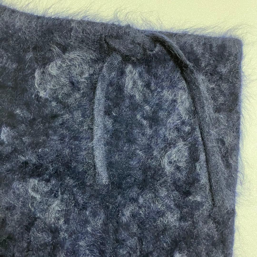 新品　カシミヤ ファー　100% ニット帽　ビーニー　ネックウォーマー