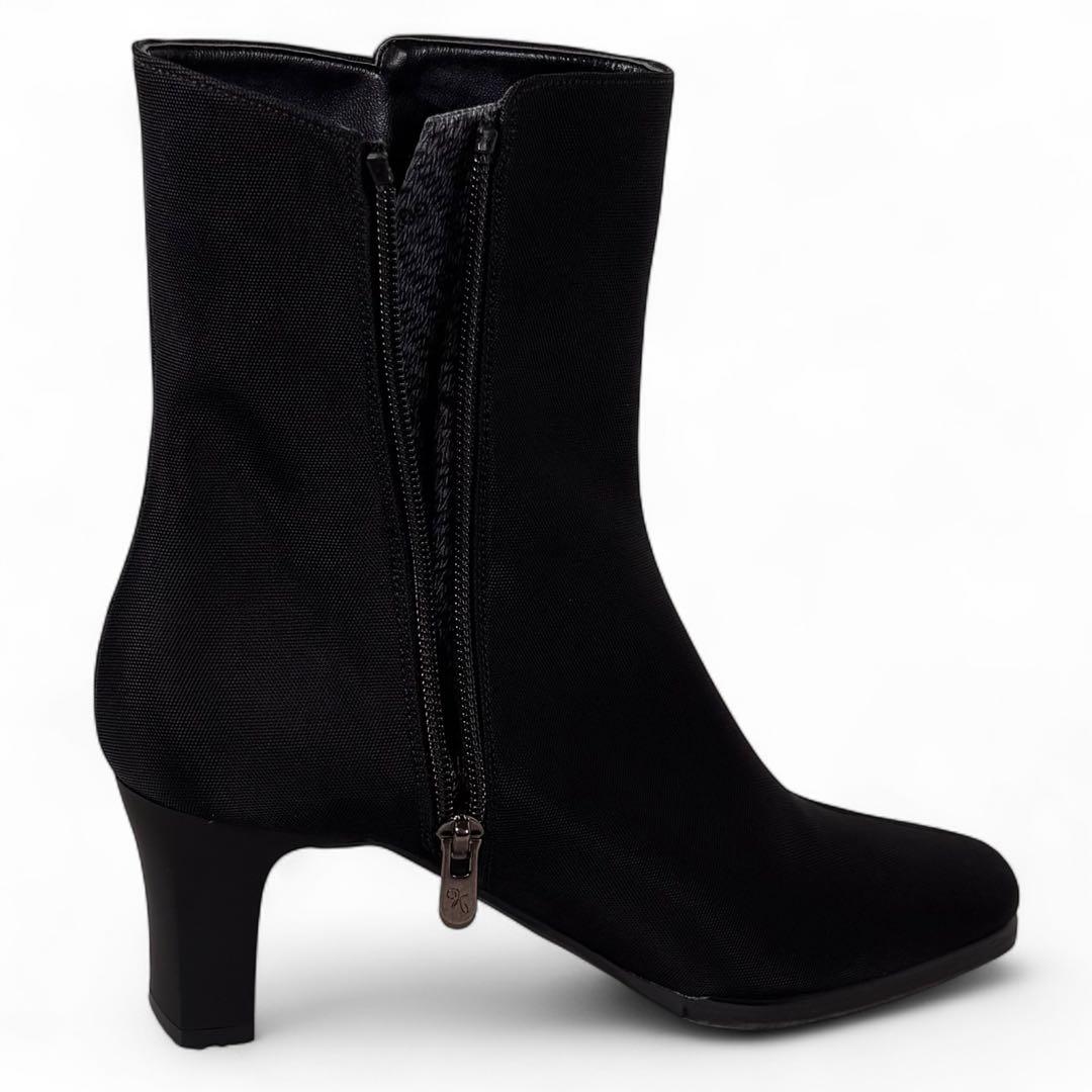 ほぼ新品 銀座カネマツ 23 ゴアテックス サイドジップ レインブーツ ブラック