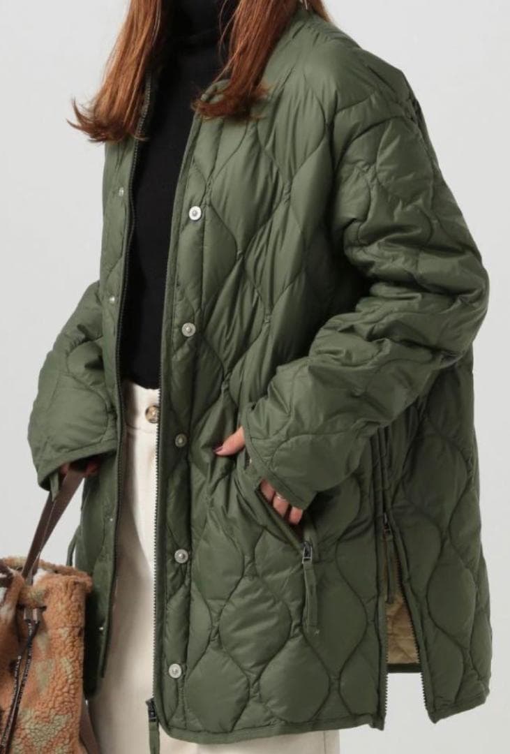 TAION ミリタリー M65 ライナーWジップ ダウンジャケット-ソフトシェル