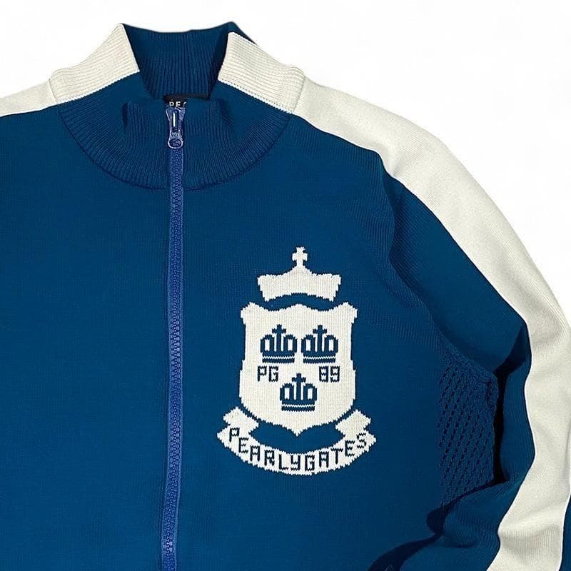 PEARLY GATES パーリーゲイツ ニット ジップ ジャケット ブルー 4