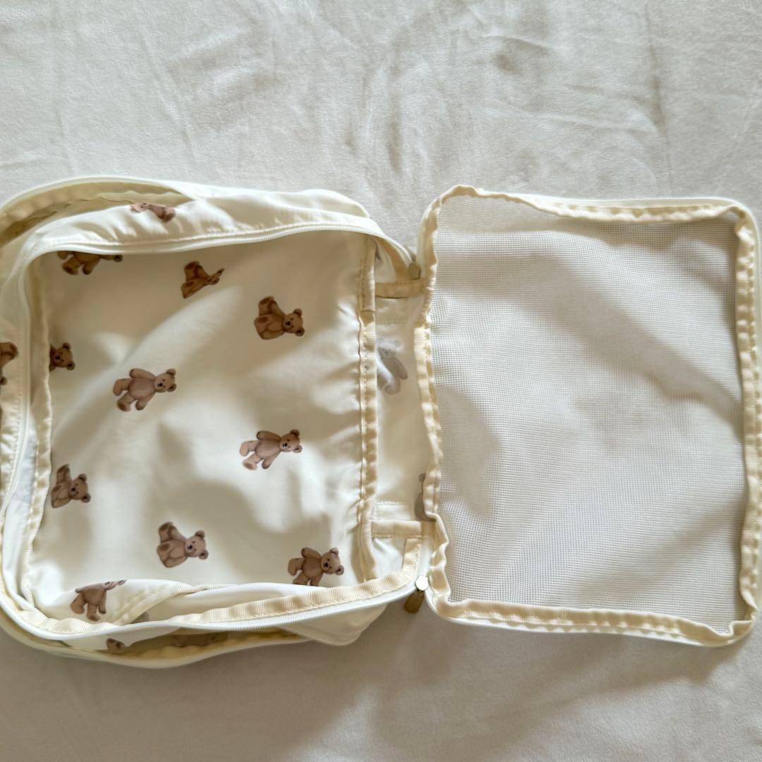 ジェラートピケ　トラベルポーチ3点セット