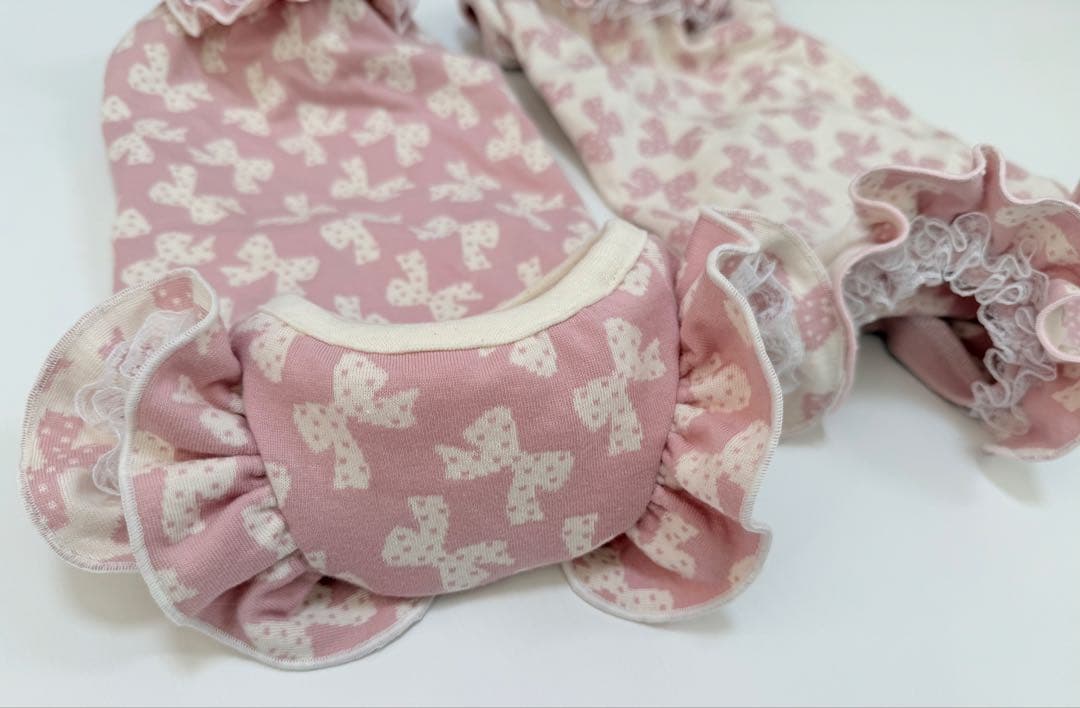 ダックスフンド　オーダーページ　ふりふりロンパース　犬服　春服　ハンドメイド犬服