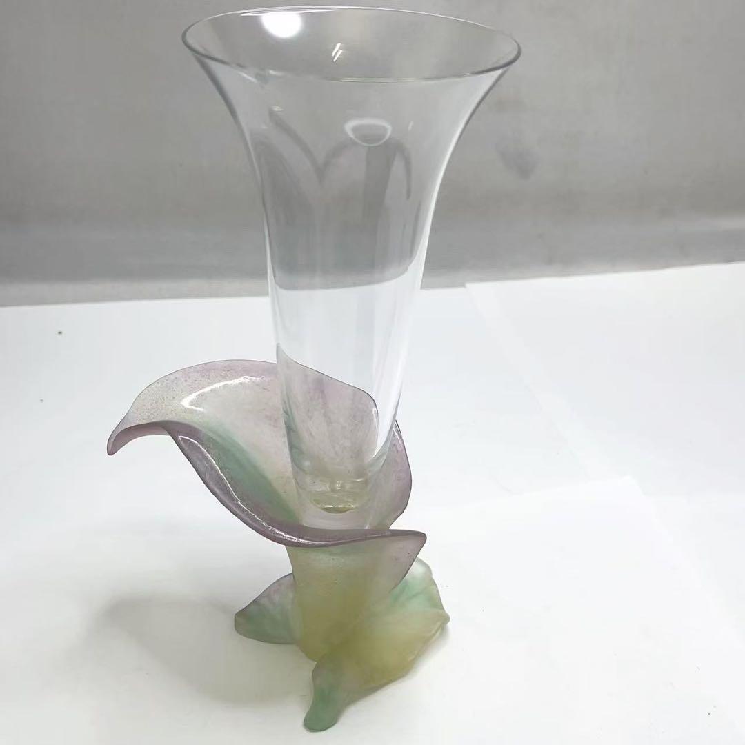 Daum France ドームフランス クリスタル ガラス　フラワー 花瓶