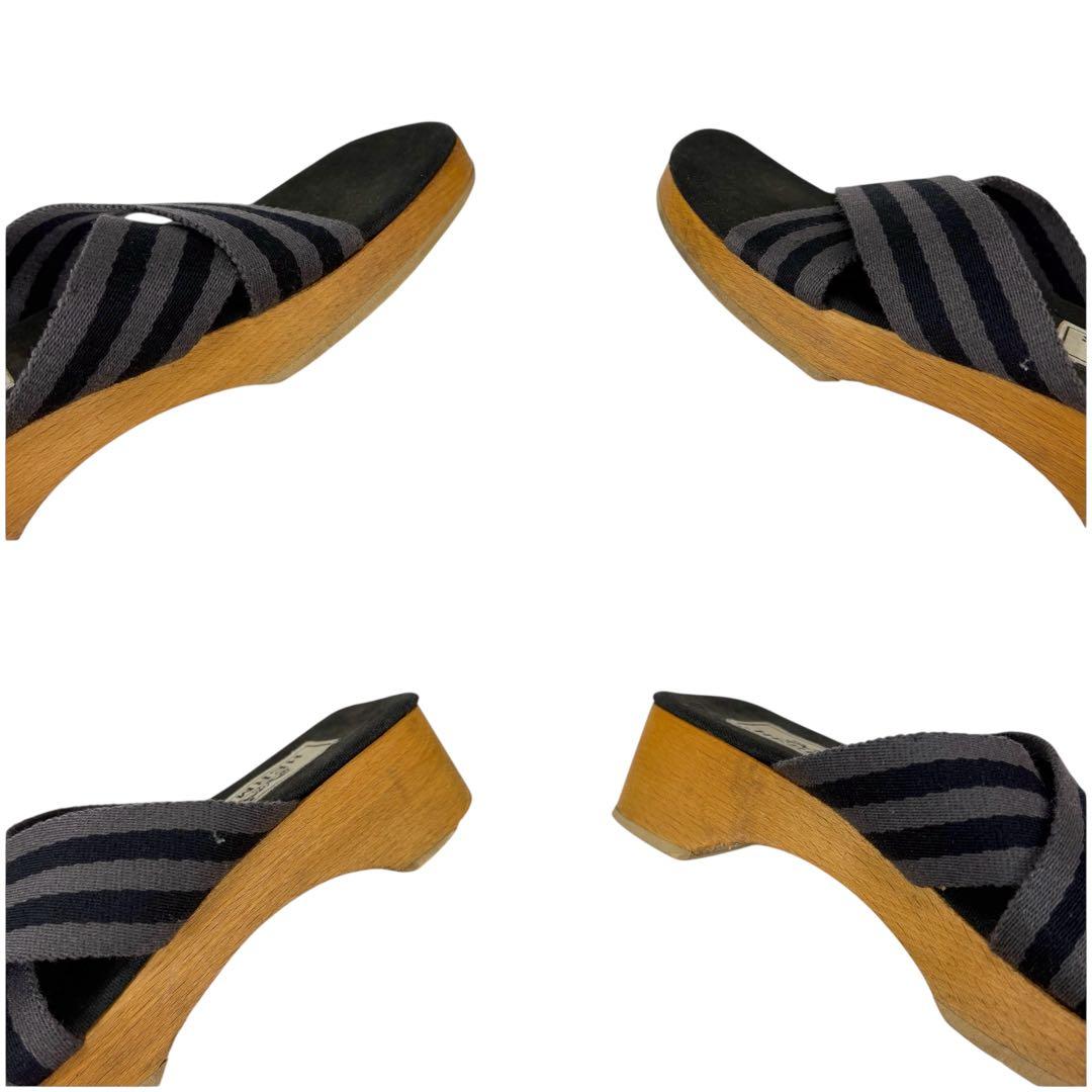 エルメス HERMES エールライン フールトゥ サナリー ブラック サンダル