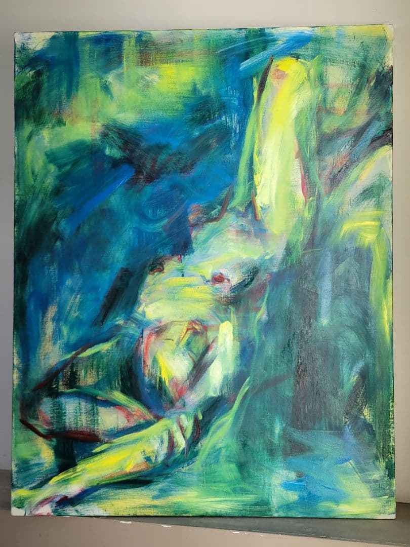 No.10 「青の光景」 女性のヌード 油彩画