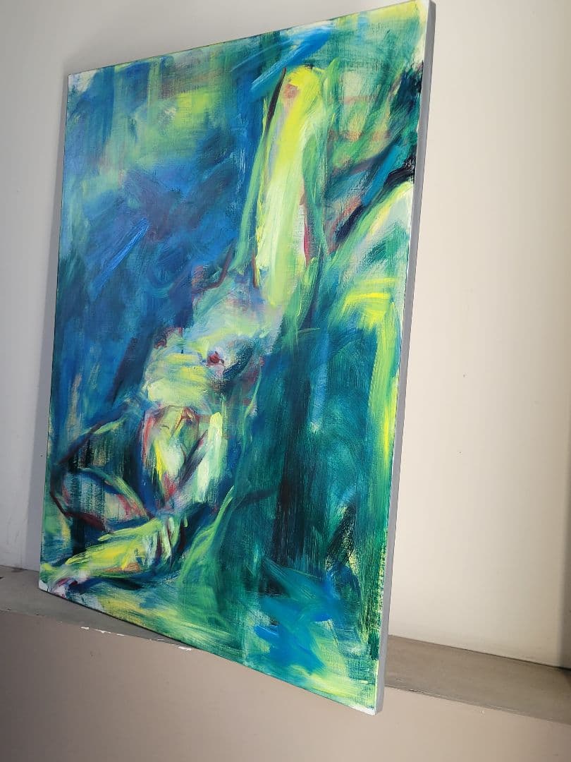 No.10 「青の光景」 女性のヌード 油彩画