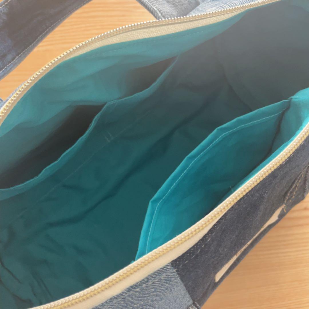 デニムリメイク ドラム型バッグ