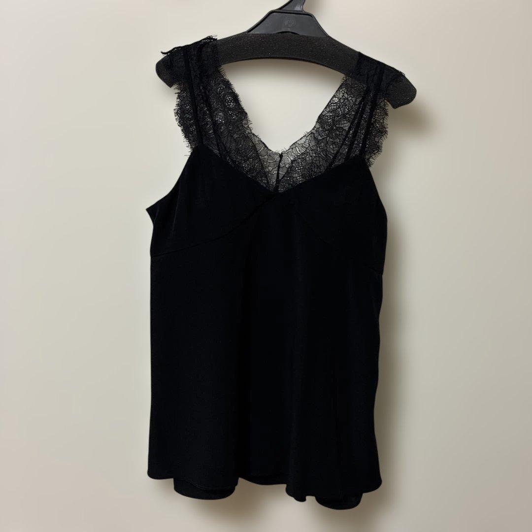 新品未使用ánuans レーストリムカップインキャミソール　ブラック