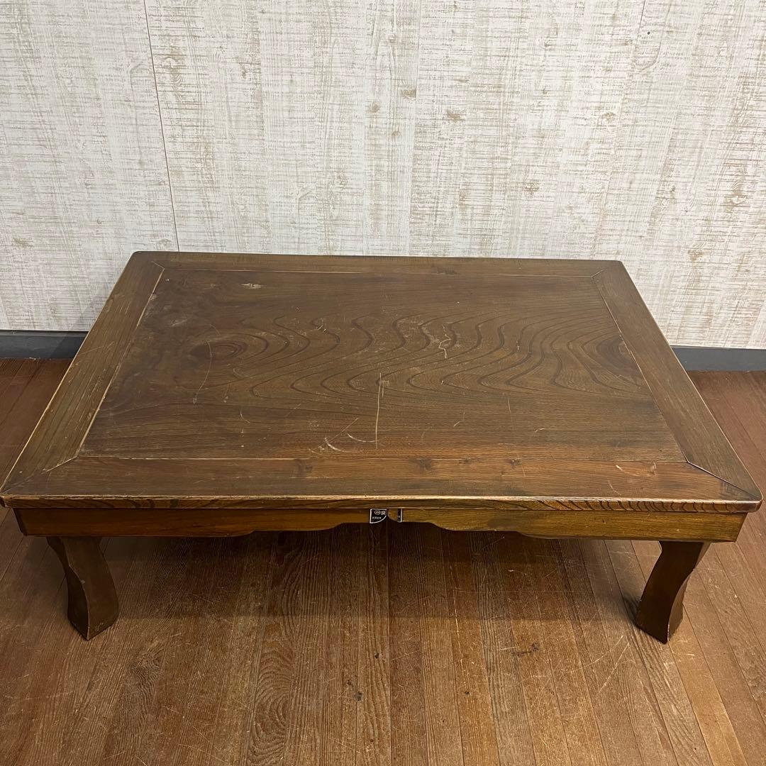 【アンティーク】木製 折りたたみ式 座卓 ちゃぶ台 昭和レトロ 古家具 古民家
