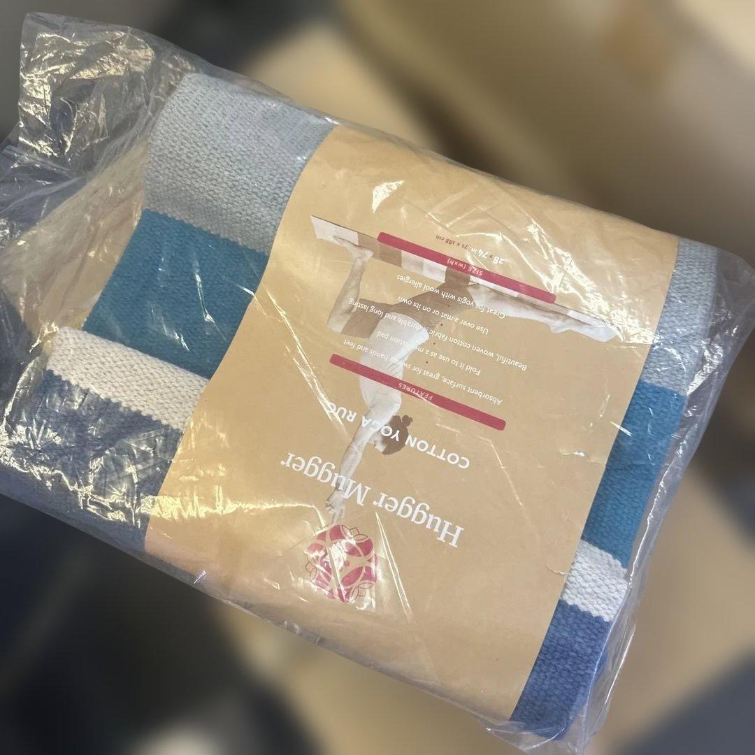 Hugger Mugger ハガーマガー　コットンヨガラグ ブルー　ヨガマット