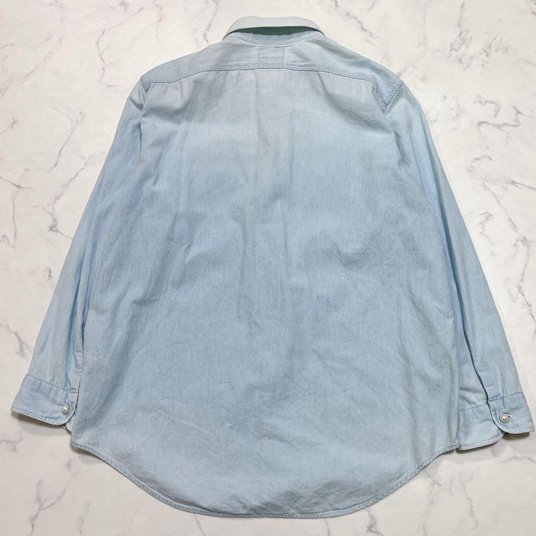 希少✨マディソンブルー パールボタンシャツ Bロゴ刺繍＆ロゴボタン 01