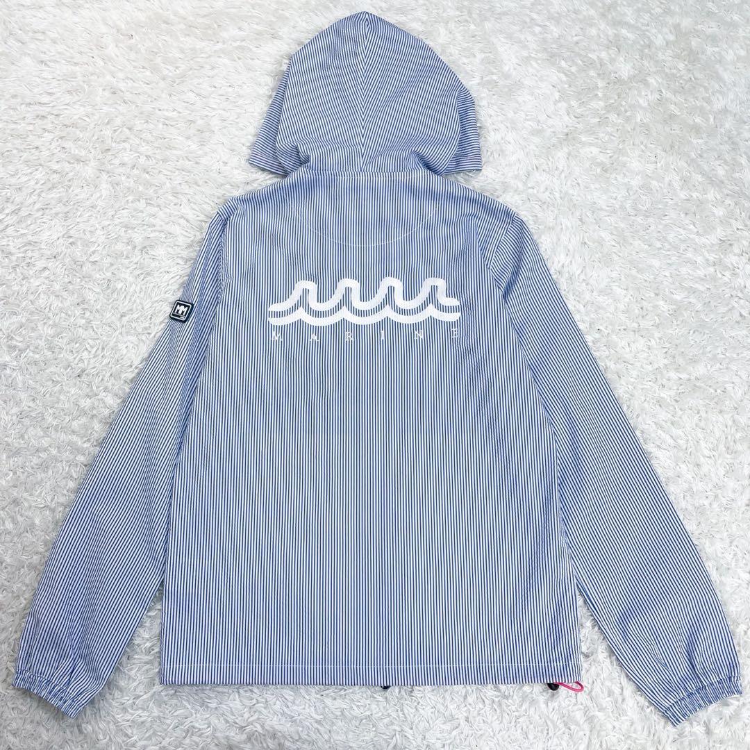 【極美品✨現行】ムータマリン シアサッカー パーカー ロゴプリント ゴルフウェア