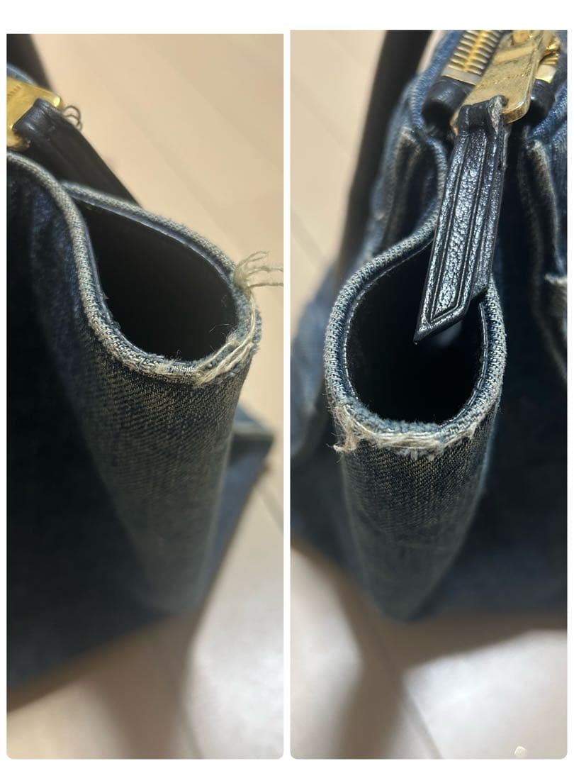 MIU MIU デニムキルティングハンドバッグ