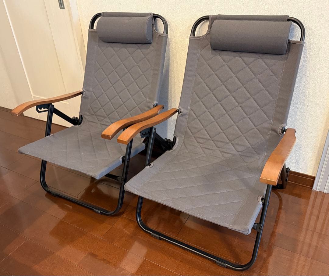 ハイランダー(Hilander)クライマックスローチェア2 アルミ グレー　2脚