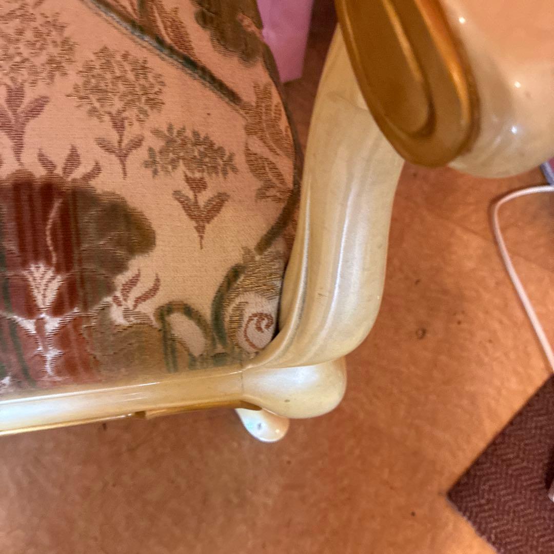 アンティークチェア花柄