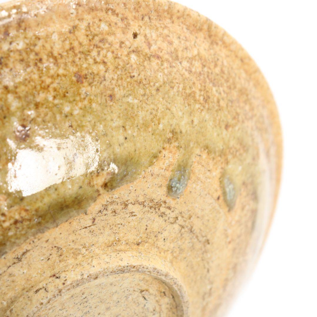 北大路魯山人作 黄瀬戸 丸皿 星ヶ丘茶寮銘　UM740　NT7