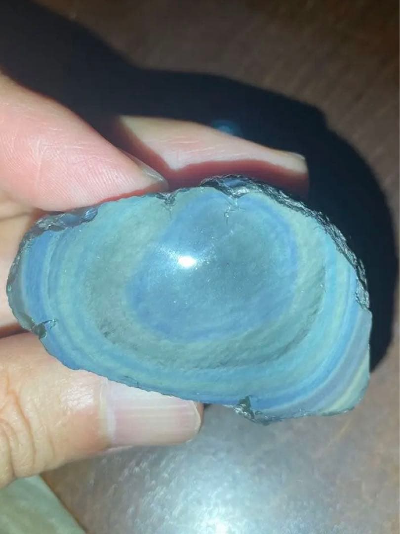 研磨品　十勝石玲瓏　ブルー、イエロー　レインボーオブシディアン