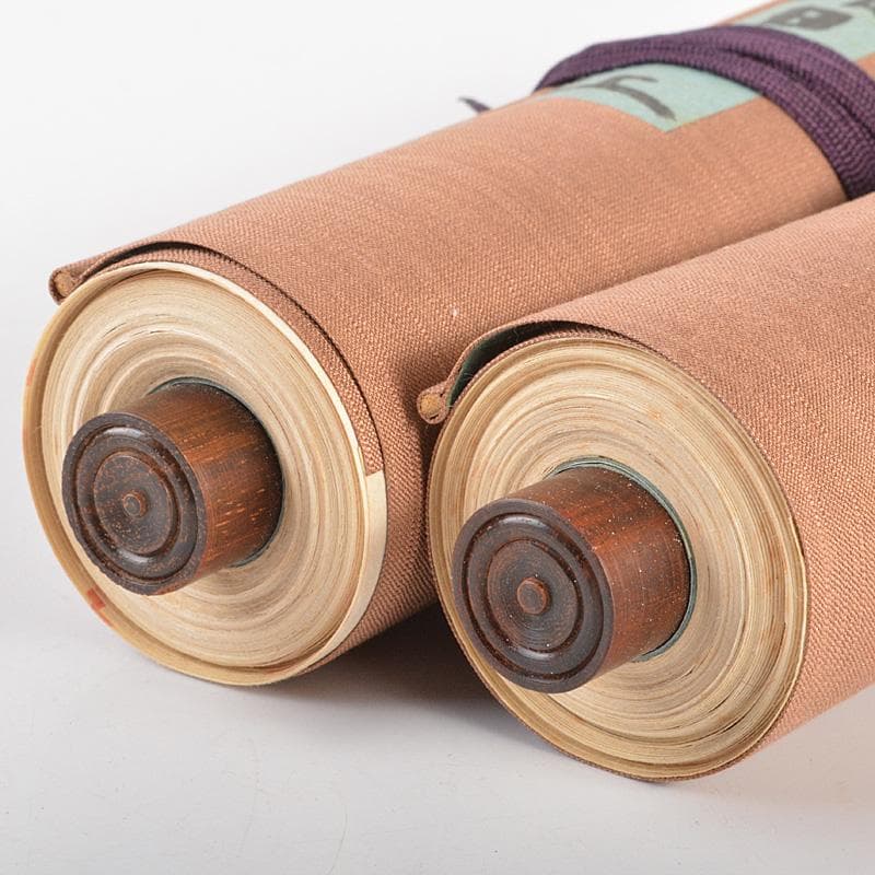 るるか清水公照作　修中絵日記　巻物　巻子　上下2巻　共箱　N　6079C