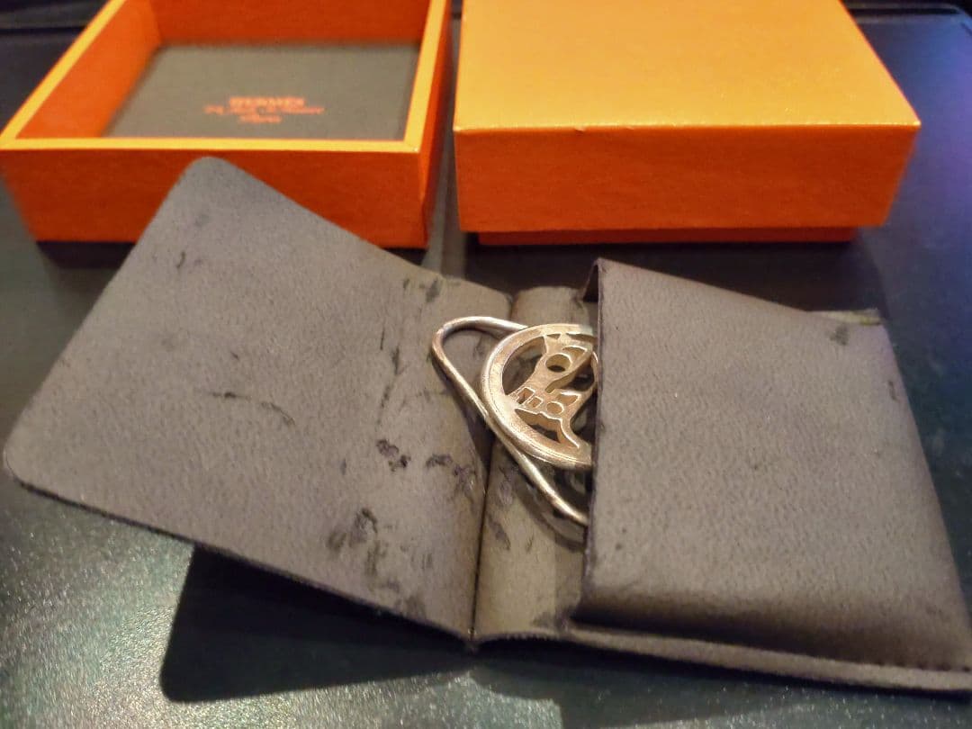 ③HERMES 925 ホースデザイン 馬 マネークリップ スターリングシルバー