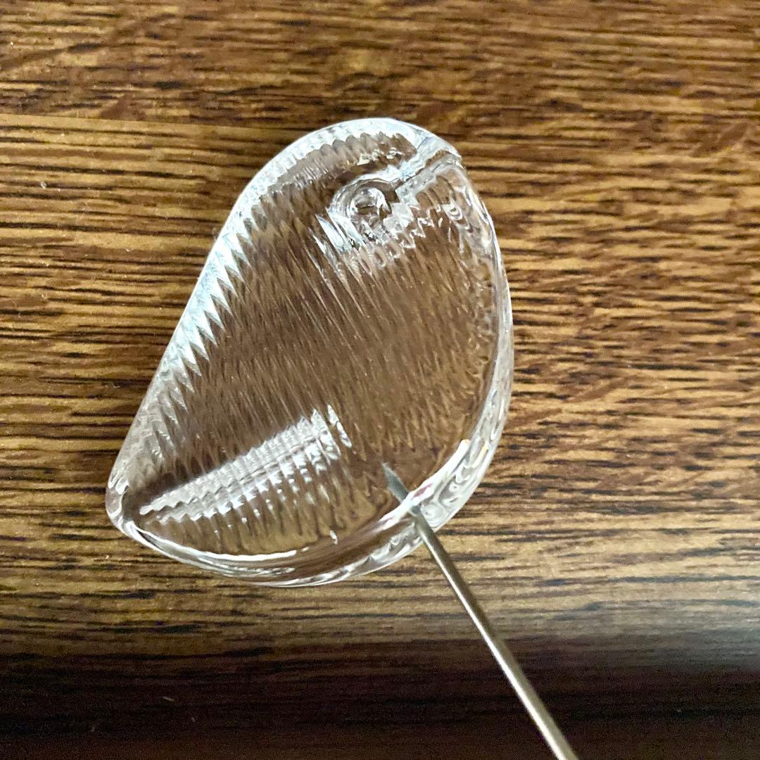 s*e様 【河上恭一郎】ガラス製 鳥のオブジェ 木製台座付き