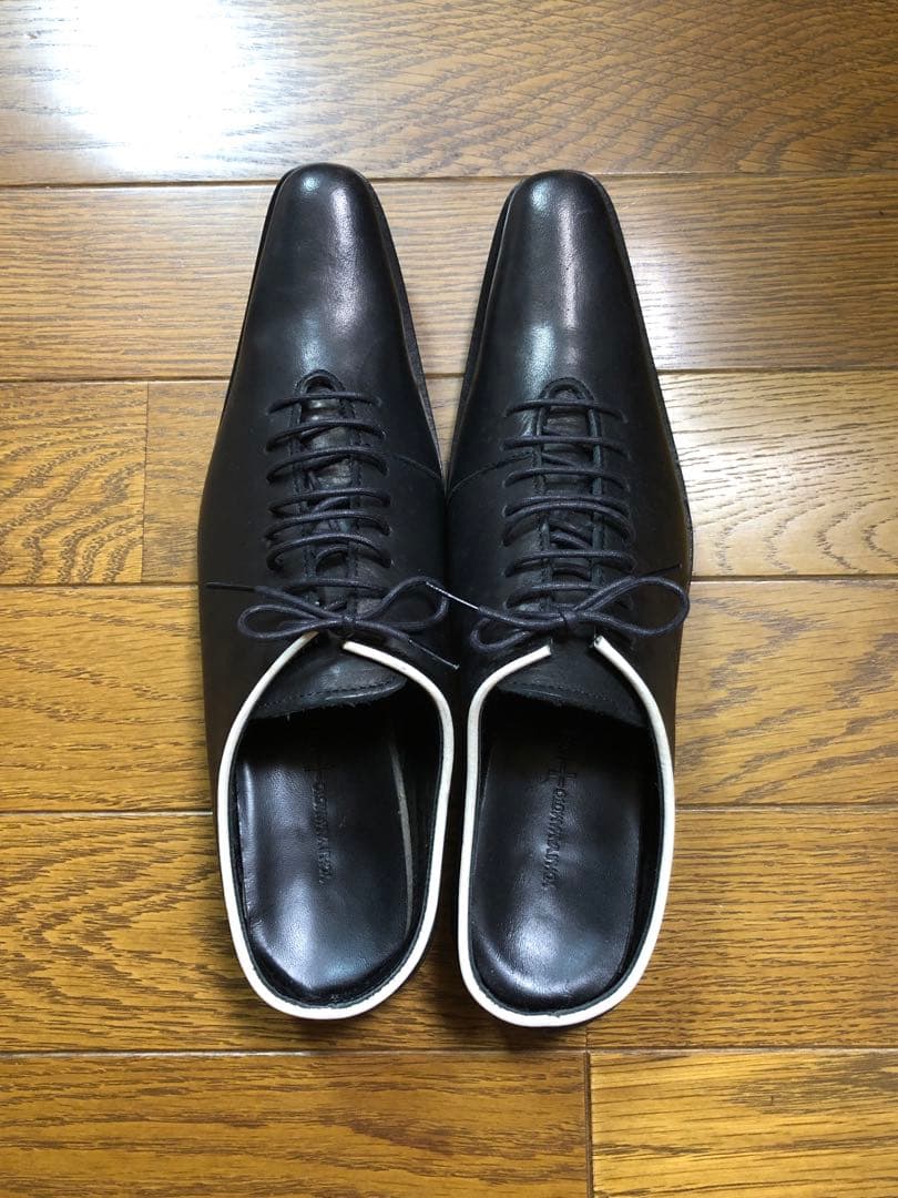 ヨウジヤマモトプリュスノワール 本革 ミュール 黒 23㎝ サイズ３