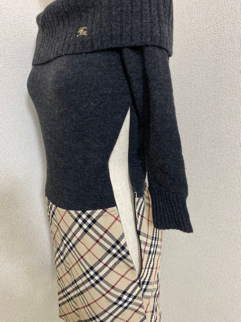 BURBERRY BLUE LABEL オフショルダー ワンピース ベルト