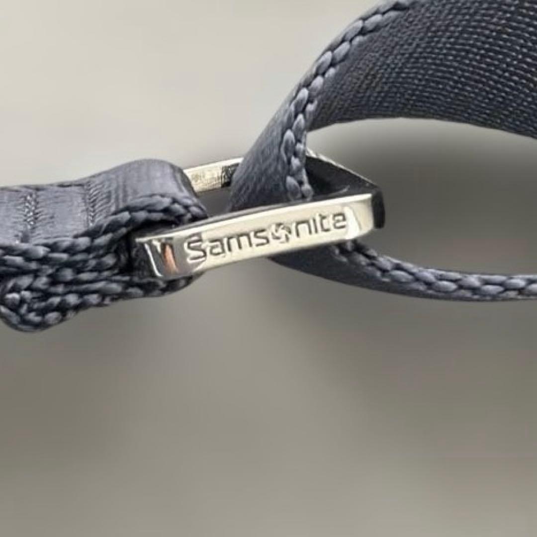 サムソナイト ネイビー ハーフムーン ショルダーバッグ 新品タグ付