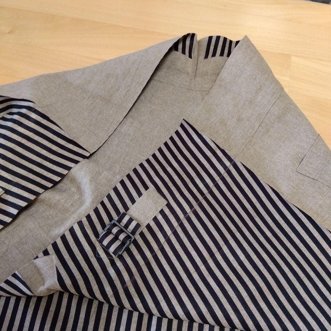 イッセイミヤケ　me ストライプ キュロットパンツ バックポケット付き