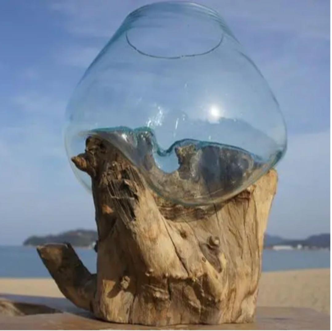 流木ガラス オブジェ超特大LH 花瓶 金魚鉢 ガーデニング テラリウム アート