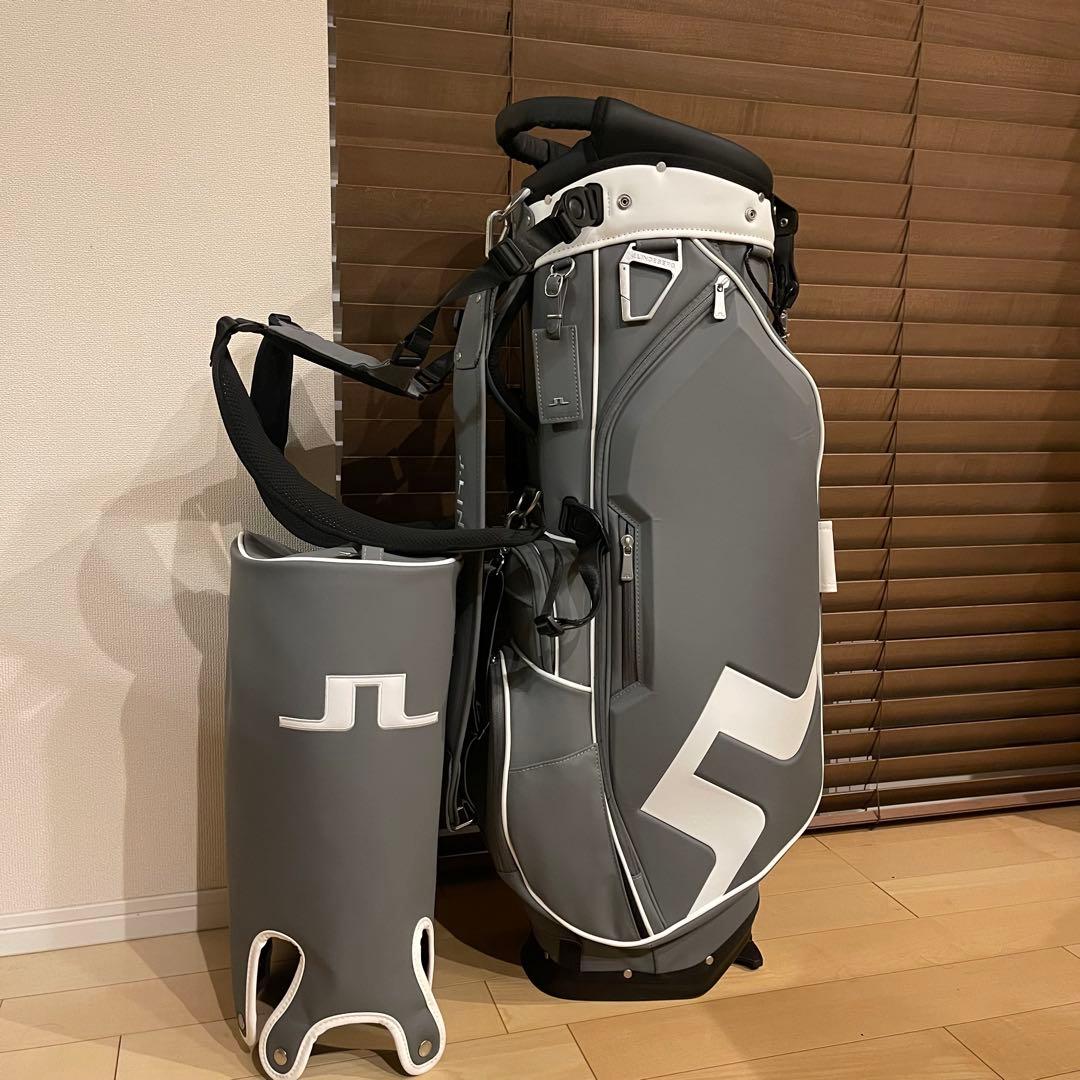 新作J.LINDEBERG ジェイリンドバーグ 高級 キャディバッグ カーボン灰