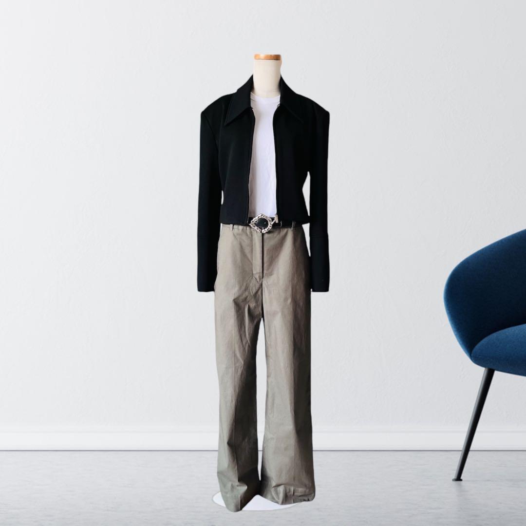 ３.１フィリップリム ノータック コットン パンツ 4 カーキ ARMY