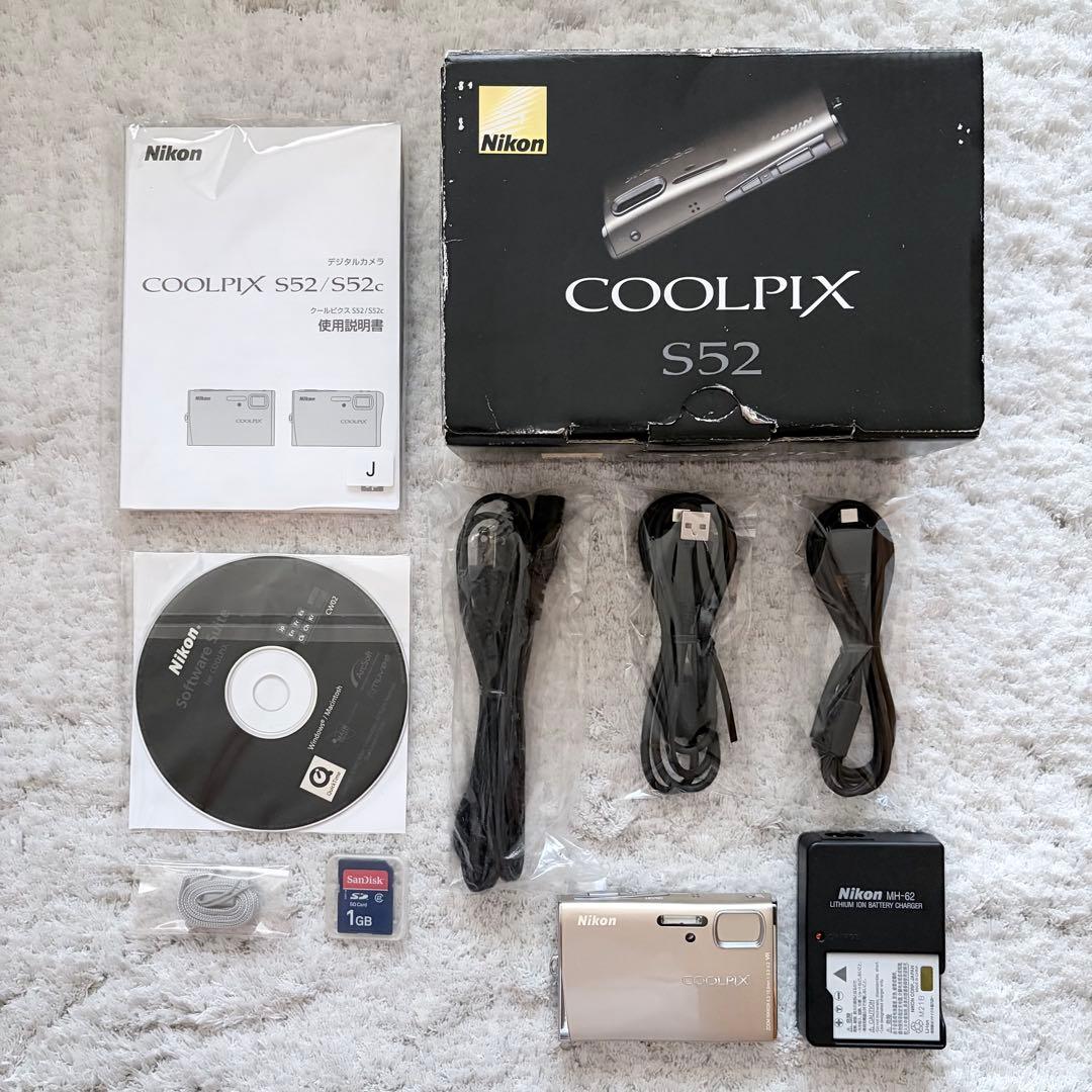 極上品【動作確認済】Nikon ニコン COOLPIX S52 レトロコンデジ