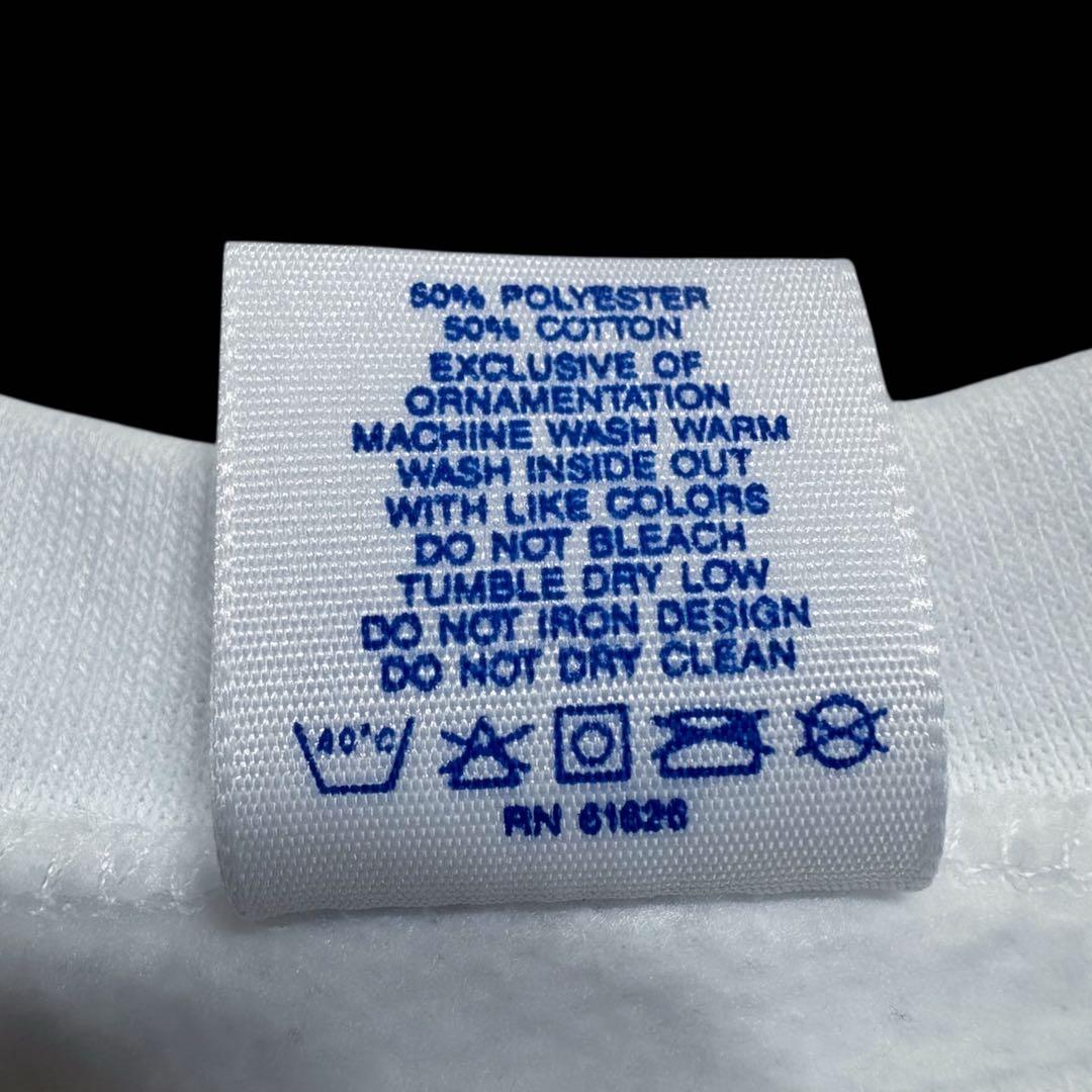 レア 90s Disney ミッキー ビッグプリントスウェット 白XL USA製