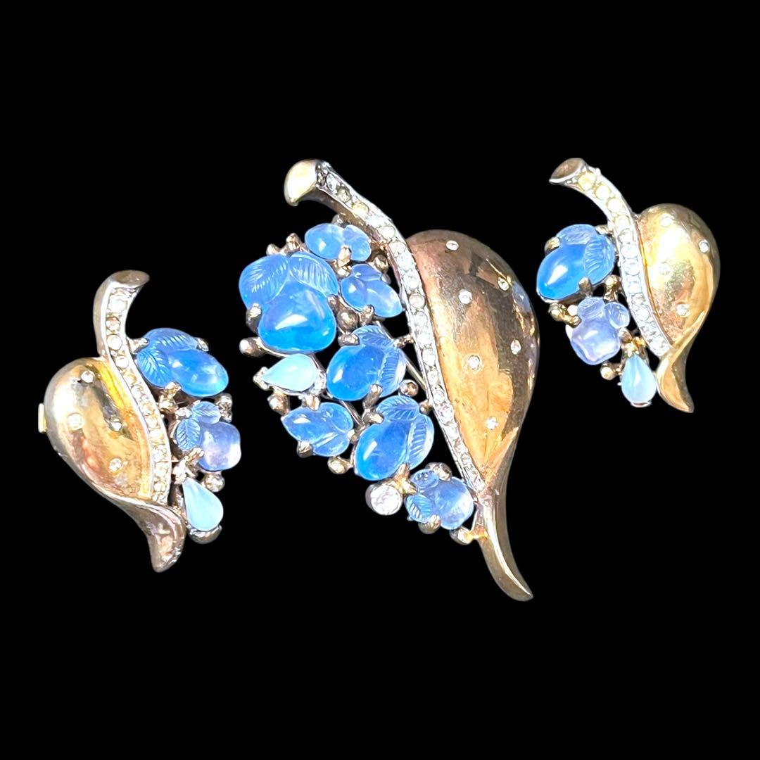 CROWN TRIFARI☆フルーツサラダ☆ファークリップブローチ＆イヤリング