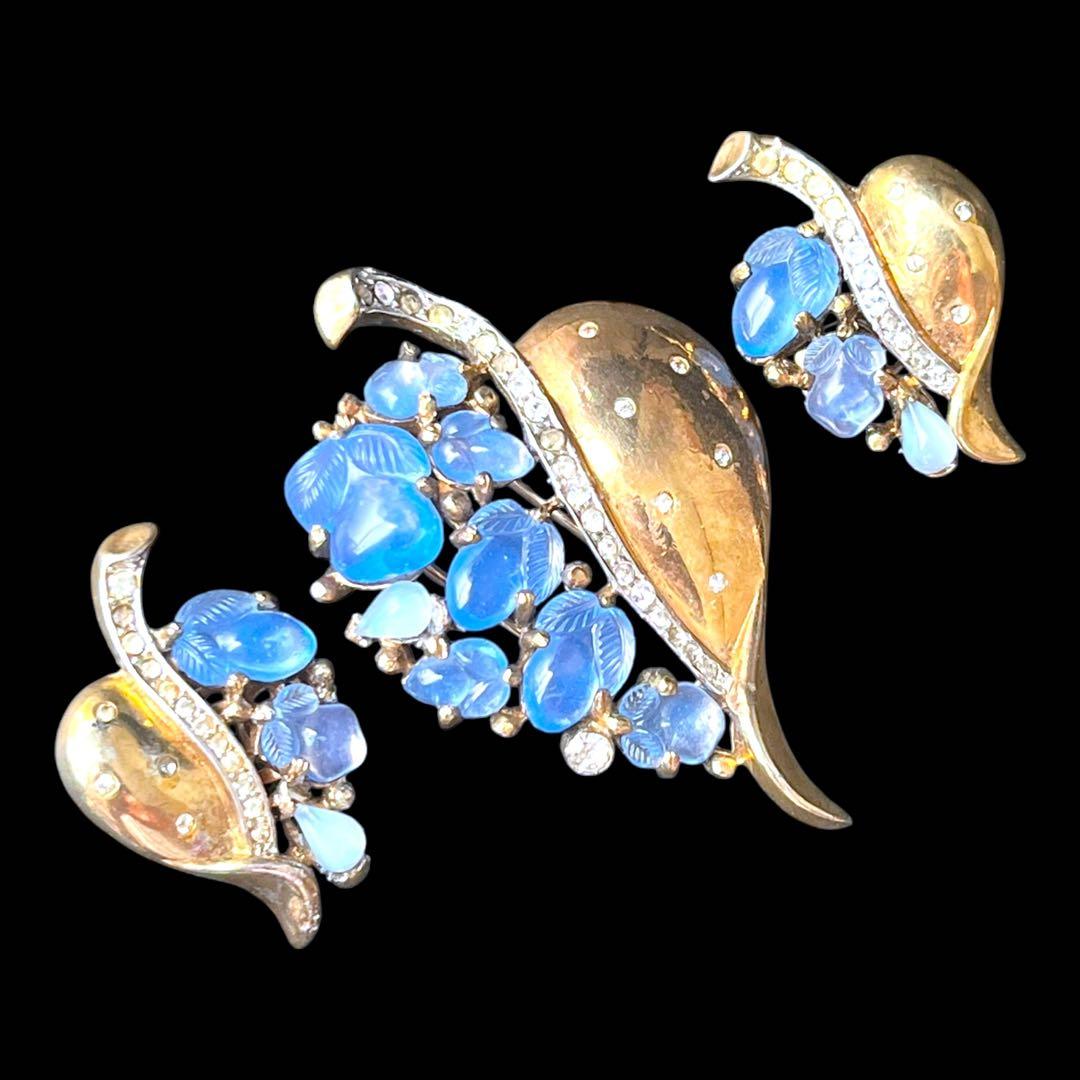 CROWN TRIFARI☆フルーツサラダ☆ファークリップブローチ＆イヤリング