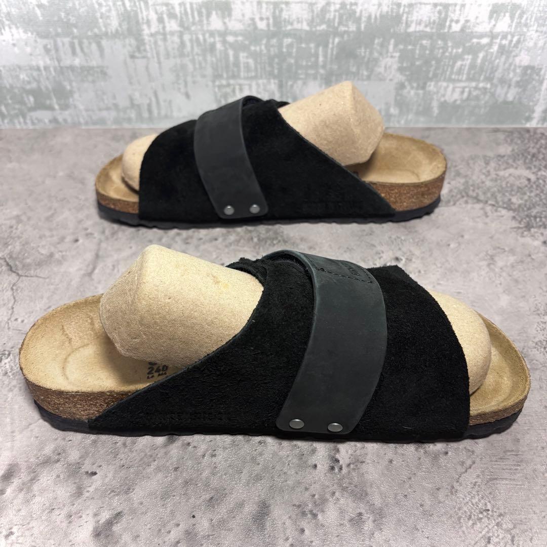 【岡田幸広！】ビルケンシュトック キョウト 37 黒 スエード レザー