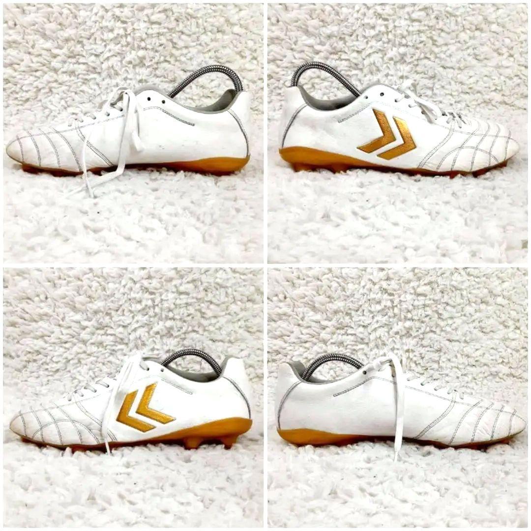 美品26㎝◎HUMMEL VORART 3 スパイクシューズ ホワイト ゴールド